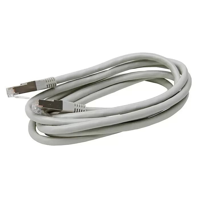 Kopp Netwerkkabel UTP CAT7 RJ45 2m - Lengte: 2 m, Grijs, Tot 10 Gbit/s - Diagonaal zicht