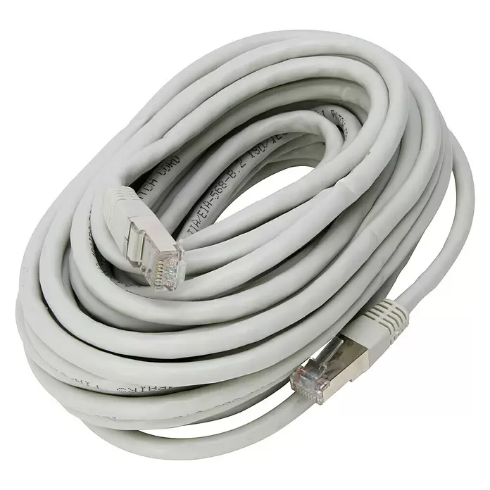 Kopp Netwerkkabel UTP CAT7 RJ45 10m - Lengte: 10 m, Grijs, Tot 10 Gbit/s - Diagonaal zicht