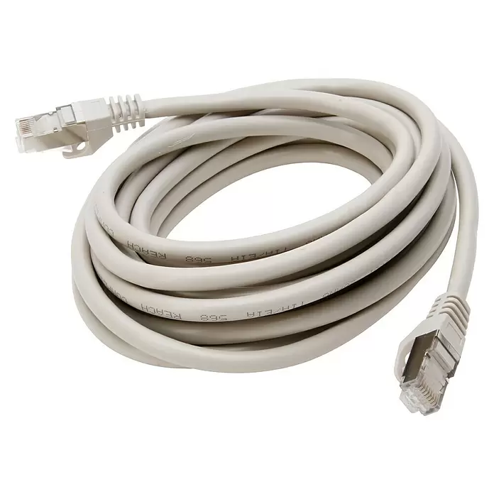 Kopp Netwerkkabel UTP CAT7 RJ45 5m - Lengte: 5 m, Grijs, Tot 10 Gbit/s - Diagonaal zicht
