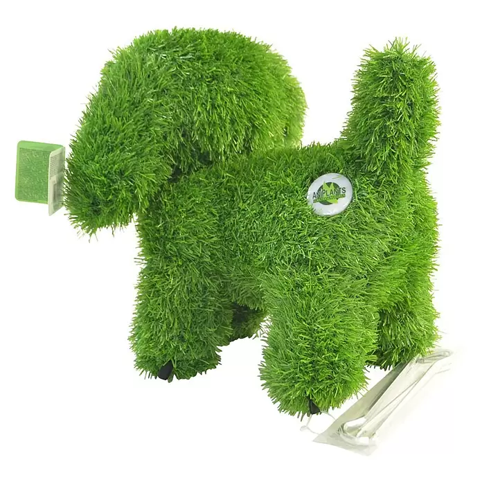 AniPlants Dekofigur - Hund, L x B x H: 36 x 20 x 33 cm, Kunststoff - Diagonale Ansicht