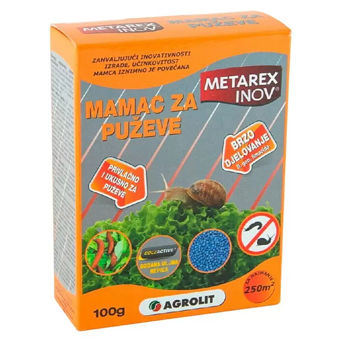 Mamac za puževe METAREX INOV - 100 g - Dijagonalni pogled