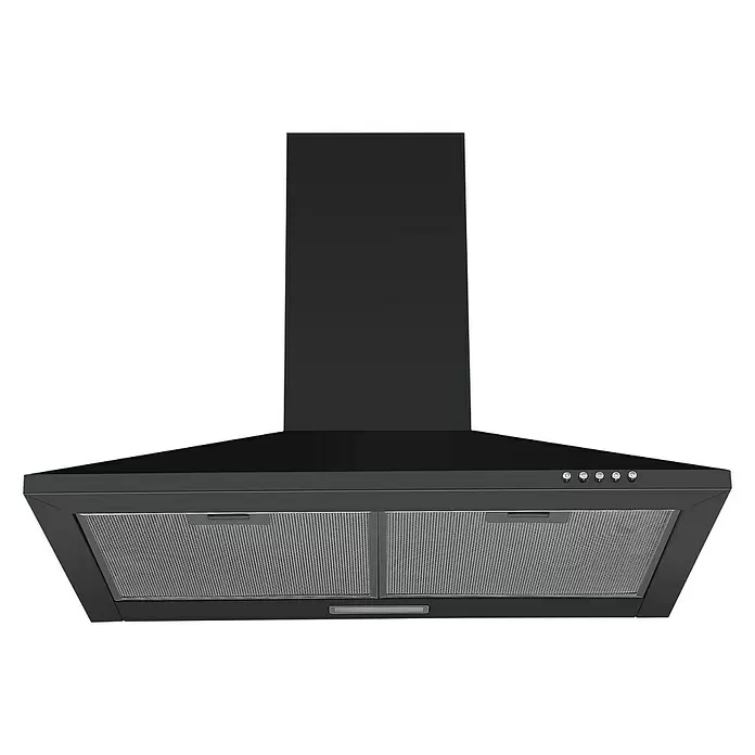 Respekta Kaminhaube Karena CH 22055 SA - Breite: 60 cm, Max. Luftleistung: 308,8 m³/h im Normalbetrieb, Schwarz - Diagonale Ansicht