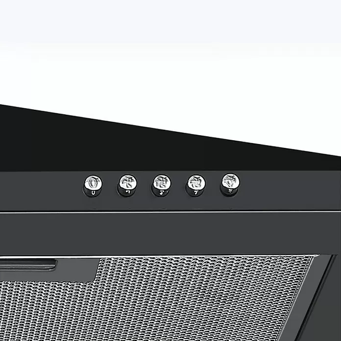 Respekta Kaminhaube Karena CH 22055 SA - Breite: 60 cm, Max. Luftleistung: 308,8 m³/h im Normalbetrieb, Schwarz - Detailaufnahme