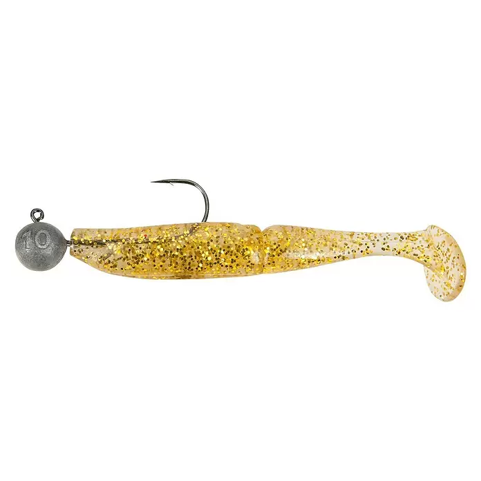 Westline Set rubber vissen Ridge Fish - Goud, 100 g, Lengte: 12,5 cm, 3 stk. - Vooraanzicht