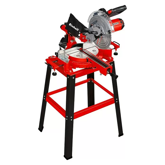 Einhell Sierra ingletadora TC-SM 2531/2 U - 1.900 W, Diámetro hoja de sierra: 254 mm, Número de revoluciones de marcha en vacío: 1.900 r.p.m. - Vista angular