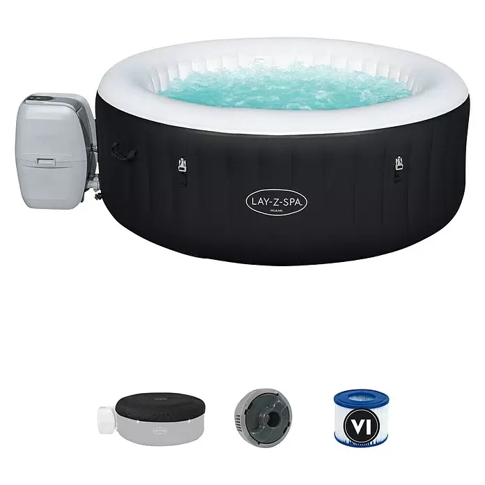 Bestway Lay-Z-Spa Buiten-whirlpool Miami - Ø x h: 180 x 66 cm, 669 l, Geschikt voor: 2 - 4 personen - Toepassingsvoorbeeld