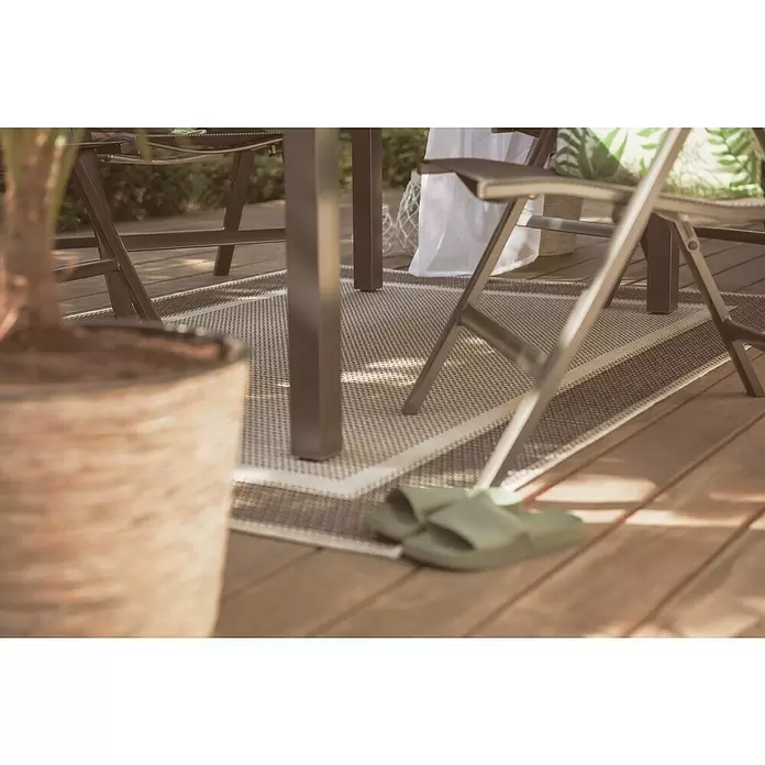 Outdoor-Teppich Arizona - Anthrazit/Hellgrau, 230 x 160 cm, 100 % Polypropylen - Detailaufnahme