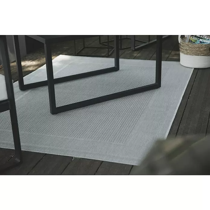 Outdoor-Teppich Arizona - Grau, 190 x 133 cm, 100 % Polypropylen - Stimmungsaufnahme