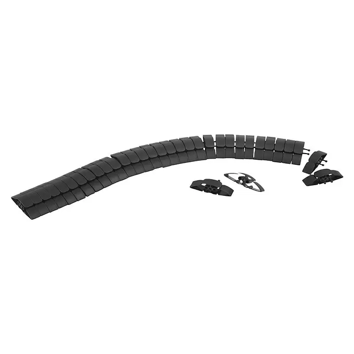 Schneider Electric Guía pasacables flexible - Plástico, Largo: 1.000 mm, Negro - Vista angular