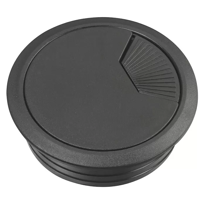 Schneider Electric Pasacables - Negro, 60 mm - Vista angular