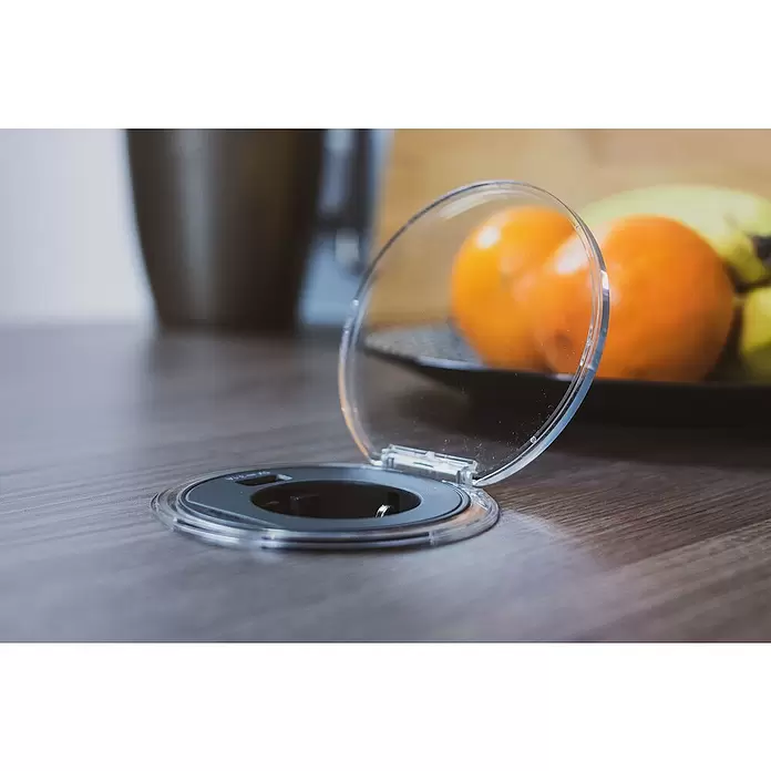 Schneider Electric Tapa de conexiones para base escritorio - L x An: 8,5 x 0,7 cm, Policarbonato - Foto ambiente