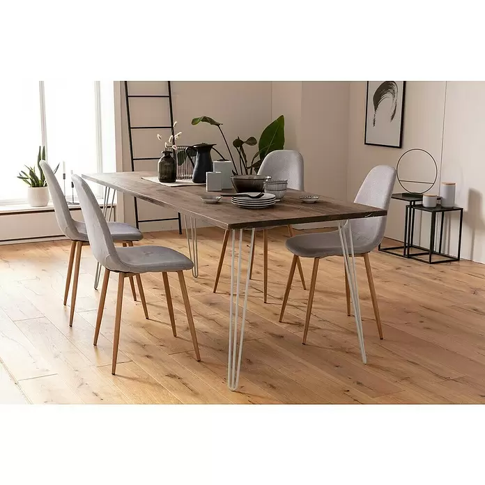 Wagner System Möbelfuß Hairpinlegs - Länge: 710 mm, Licht Grau, Stahl - Stimmungsaufnahme