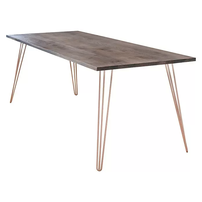 Wagner System Meubelpoot Design Hairpin - Lengte: 710 mm, Rosé Gold, Staal - Diagonaal zicht