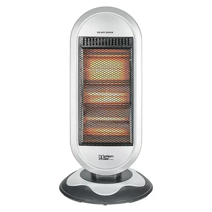 Infrarot-Heizstrahler - 1.200 W, Silber/Schwarz, Höhe: 65 cm - Vorderansicht