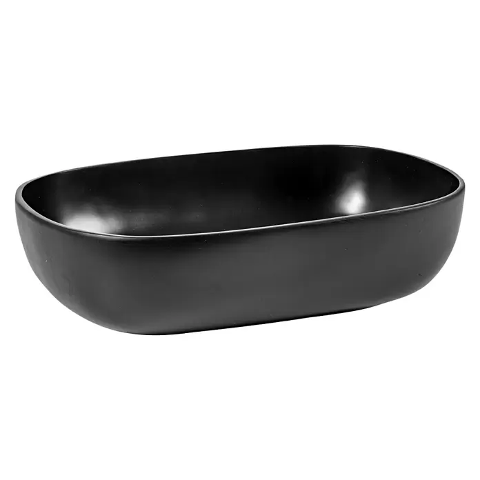Cipì Lavabo de sobremesa Snob - 55 x 40 cm, Negro - Vista angular