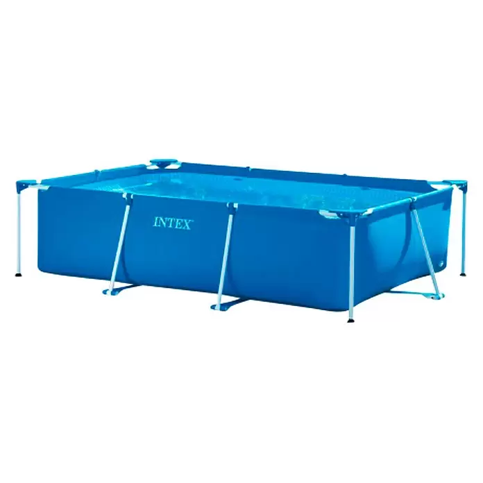Intex Piscina Frame Family - L x An x Al: 220 x 150 x 60 cm, 1.662 l, Azul - Vista angular