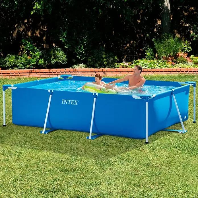 Piscina Frame - L x An x Al: 300 x 200 x 75 cm, 3.834 l, Azul - Producto en uso
