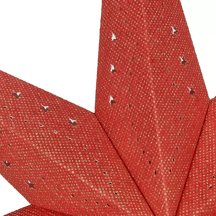 Luz de Navidad LED Estrella - Estrella, Rojo, Oro, Número de LED: 10 ud. - Primer plano