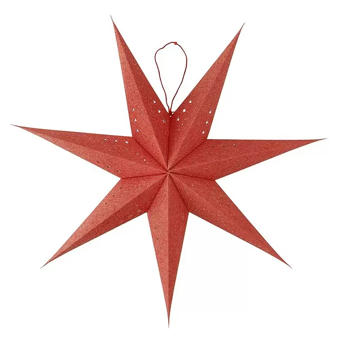 Luz de Navidad LED Estrella - Estrella, Rojo, Oro, Número de LED: 10 ud. - Vista frontal
