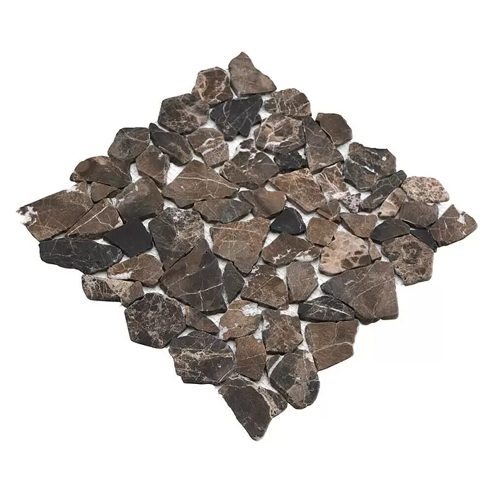 Mosaikfliese CIOT 30/476 - 30,5 x 30,5 cm, Braun, Matt - Diagonale Ansicht