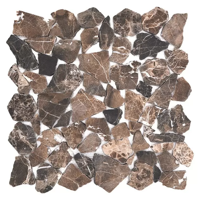 Mosaikfliese CIOT 30/476 - 30,5 x 30,5 cm, Braun, Matt - Draufsicht