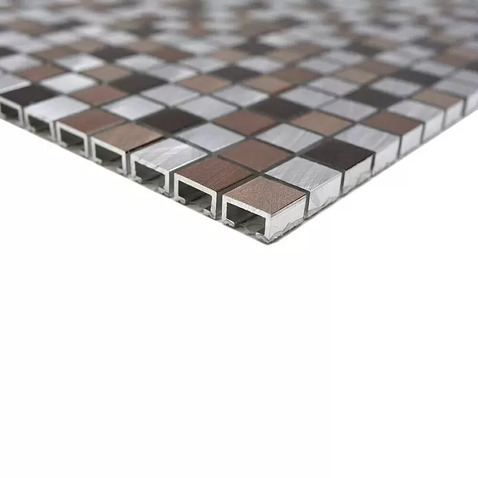 Mozaïektegel vierkant Mix XAM A971 - 31,7 x 31,7 cm, Koper, Mat - Close-up