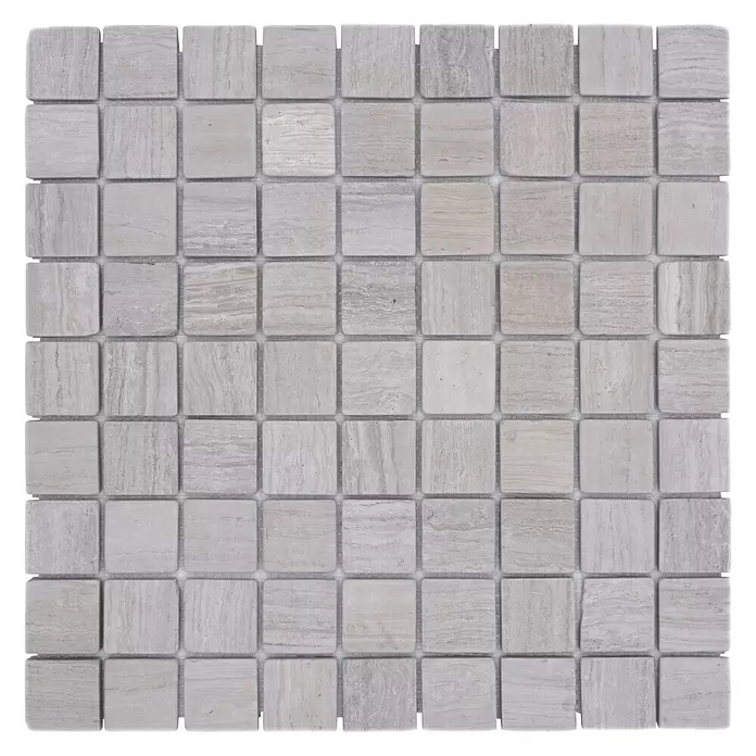 Mozaïektegel vierkant Uni MOS 32/2012 - 30,5 x 30,5 cm, Grijs, Mat - Bovenaanzicht