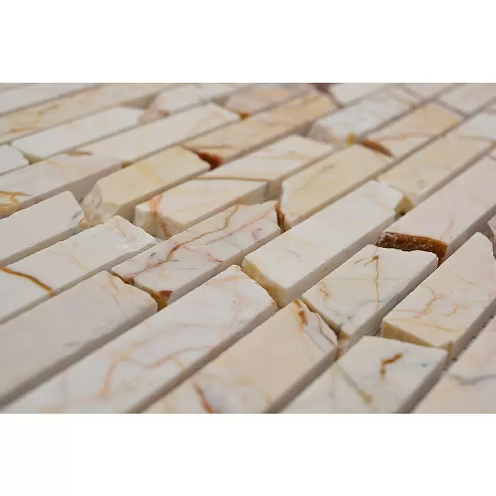 Mozaïektegel Golden Cream MOS brick 2807 - 30,5 x 32,2 cm, Crème, Mat - Close-up