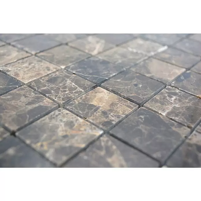 Mozaïektegel vierkant MOS 32/2909 - 30,5 x 30,5 cm, Bruin, Mat - Close-up