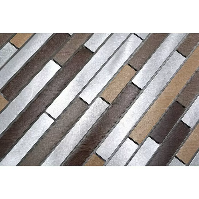 Mozaïektegel verband Mix XAM A991 - 29,8 x 33,8 cm, Koper, Mat - Close-up