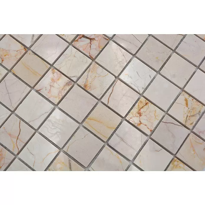 Mozaïektegel vierkant MOS 32/2807 - 30,5 x 30,5 cm, Beige, Mat - Close-up