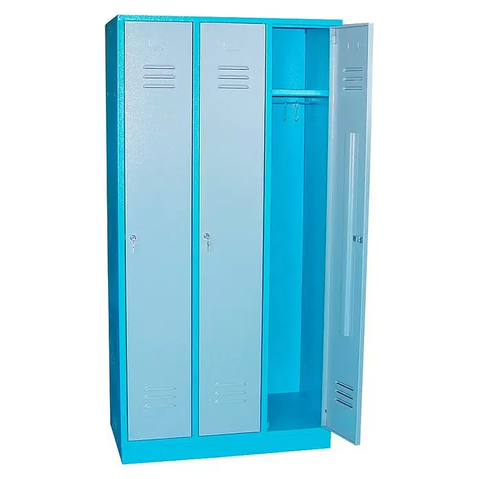 Güde Spind - B x T x H: 885 x 500 x 1.775 mm, Anzahl Türen: 3 Stk. - Vorderansicht