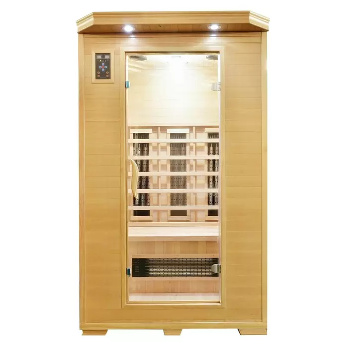 Sanotechnik Infracrvena sauna Carmen 2 - 1.800 W, Zvučnik, 120 x 120 x 195 cm - Pogled sprijeda