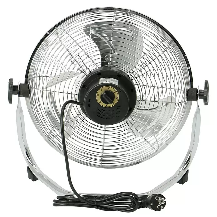 PR Klima Ventilador de suelo Speed - Plateado, 30 cm, 40 W, 2.692,8 m³/h - Vista trasera