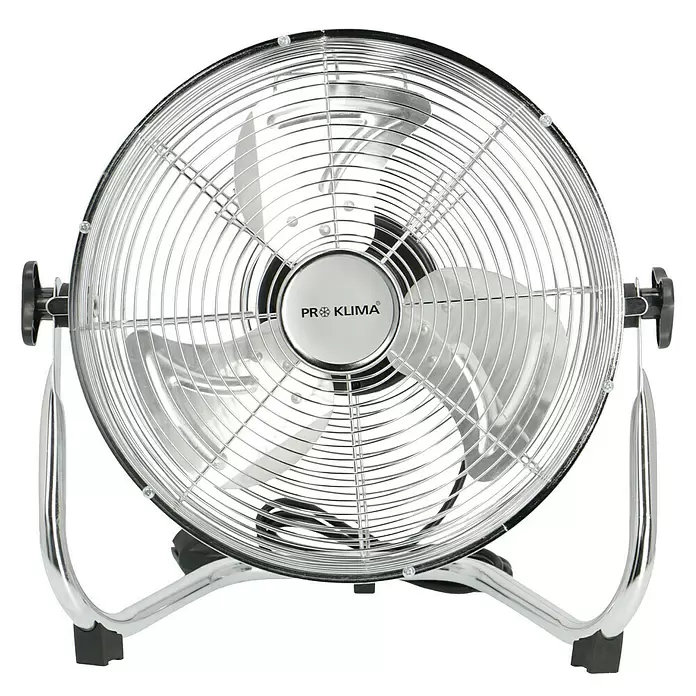 PR Klima Ventilador de suelo Speed - Plateado, 30 cm, 40 W, 2.692,8 m³/h - Vista frontal