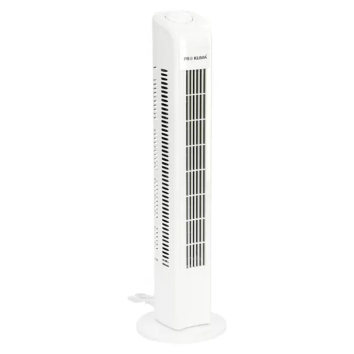 PR Klima Ventilador de torre Tower - Blanco, 73 cm, 50 W, 258 m³/h - Vista angular