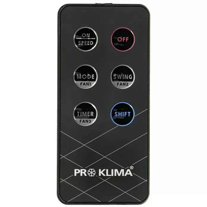 Proklima Turmventilator - Schwarz, Höhe: 112,4 cm, 90 W - Vorderansicht