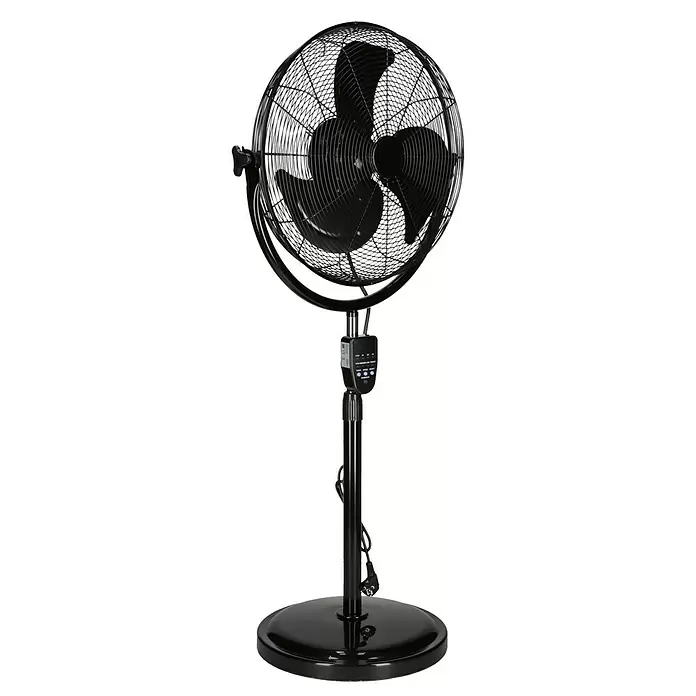PR Klima Ventilador de pie Speed II - Negro, Diámetro: 45 cm, 100 W, 6.487 m³/h - Vista angular