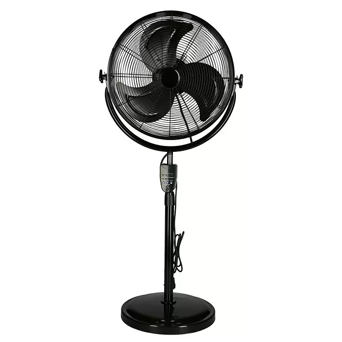 PR Klima Ventilador de pie Speed II - Negro, Diámetro: 45 cm, 100 W, 6.487 m³/h - Vista frontal