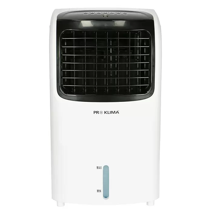 PR Klima Climatizador evaporativo 10 l - Blanco/Negro, Altura: 77 cm, 65 W, Con mando a distancia - Vista frontal