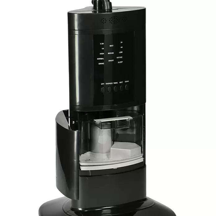 PR Klima Ventilador de pie con nebulizador - Negro, Altura: 126 cm, 100 W, 3.120 m³/h - Primer plano