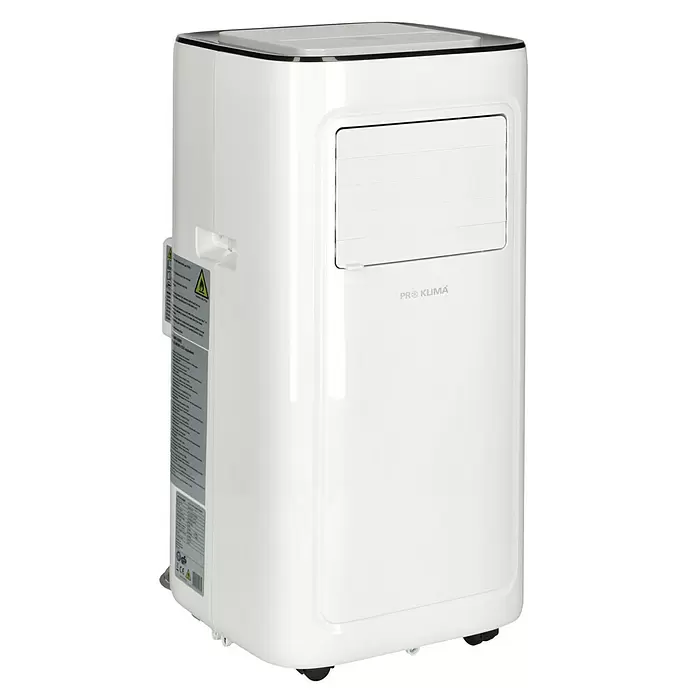 Proklima Mobiles Klimagerät - Max. Kühlleistung je Gerät in BTU/h: 7.000 BTU/h, Passend für: Räume bis 15 m² - Diagonale Ansicht