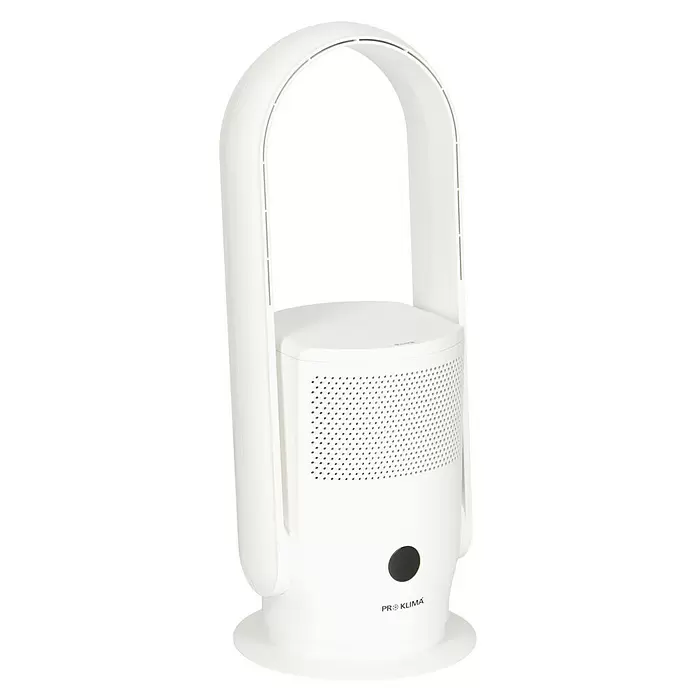 Proklima Mini-Turmventilator - Luftreinigung, Max. Luftleistung: 1.650 m³/h, Höhe: 59,2 cm, Weiß - Diagonale Ansicht