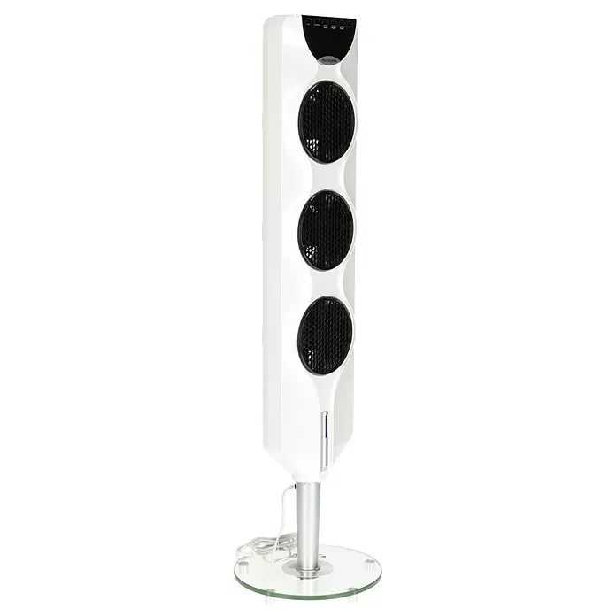 Proklima Turmventilator - Weiß, Höhe: 112,4 cm, 90 W - Diagonale Ansicht