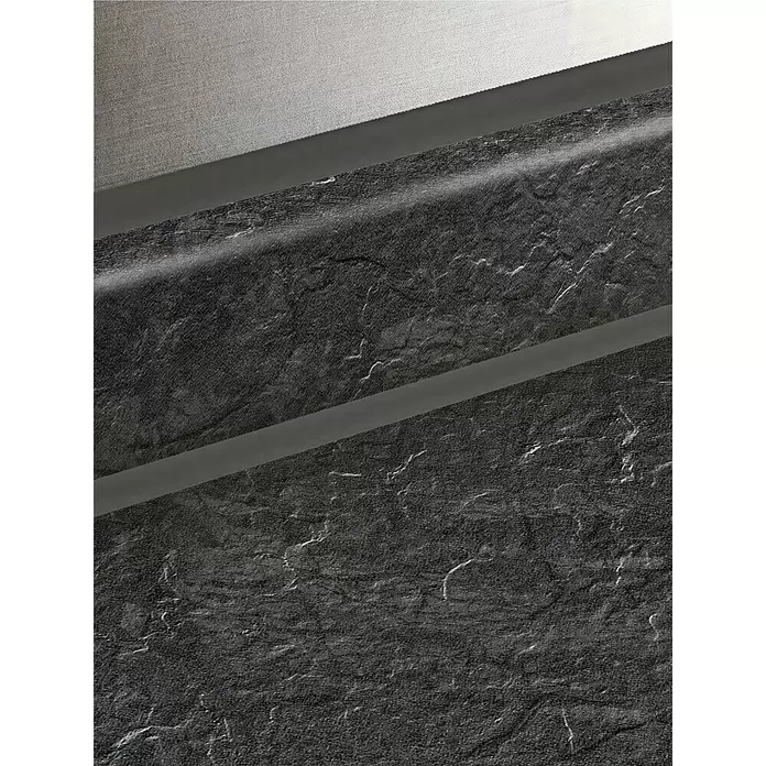 Resopal Wandabschlussprofil - Raja Black, 305 cm - Detailaufnahme