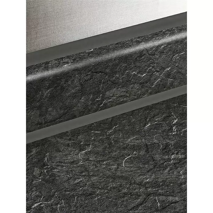 Resopal Wandabschlussprofil - Raja Black, 63,5 cm - Detailaufnahme