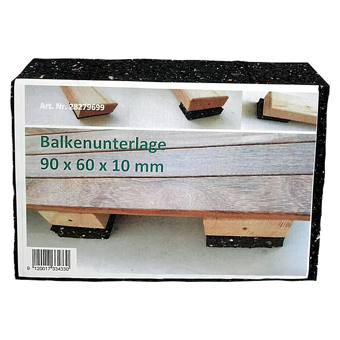 Balkenmatte - Terrassenbau, L x B x S: 9 x 6 x 1 cm, 24 Stk. - Vorderansicht