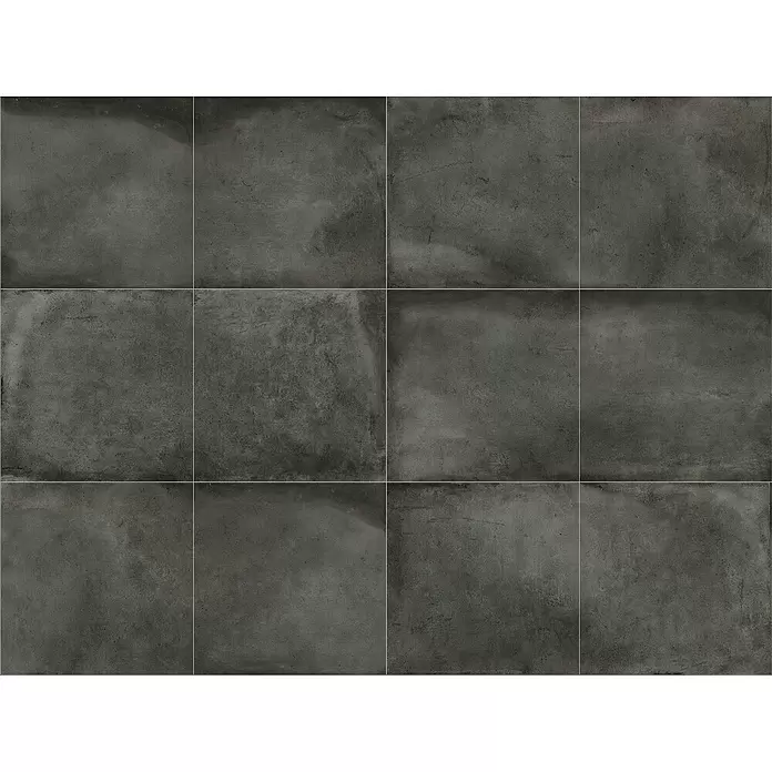Oxyd Feinsteinzeugfliese Oxyd - 60 x 60 cm, Schwarz, Schimmernd - Detailaufnahme