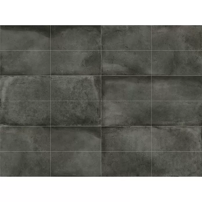 Oxyd Feinsteinzeugfliese Oxyd - 30 x 60 cm, Schwarz, Schimmernd - Detailaufnahme