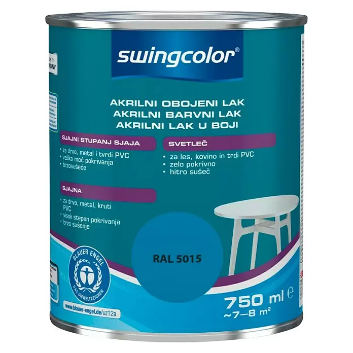 swingcolor Lak u boji - Plave boje, 750 ml, Sjaj - Pogled sprijeda